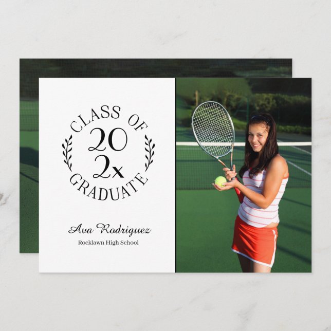 Anúncio Classe de Graduação de Foto Clássica 2 do Formando (Frente/Verso)