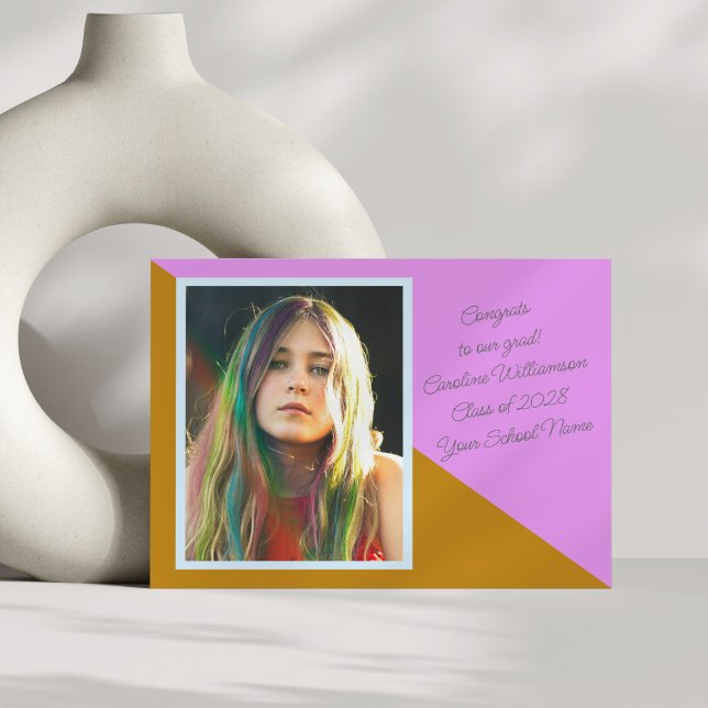Anúncio Classe de Graduação de Fotos Teen Colorida Negrito (Criador carregado)