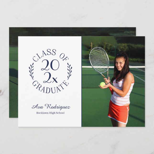 Anúncio Classe de Graduação do Marinho Clássico 2 de Foto  (Frente/Verso)