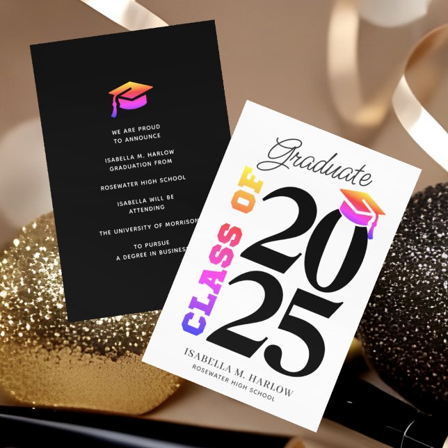 Anúncio Classe de graduação em arco-íris 2025 (Criador carregado)