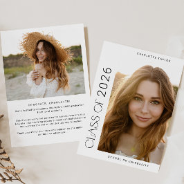 Anúncio Classe Mínima Moderna de Graduação de Foto em 2025