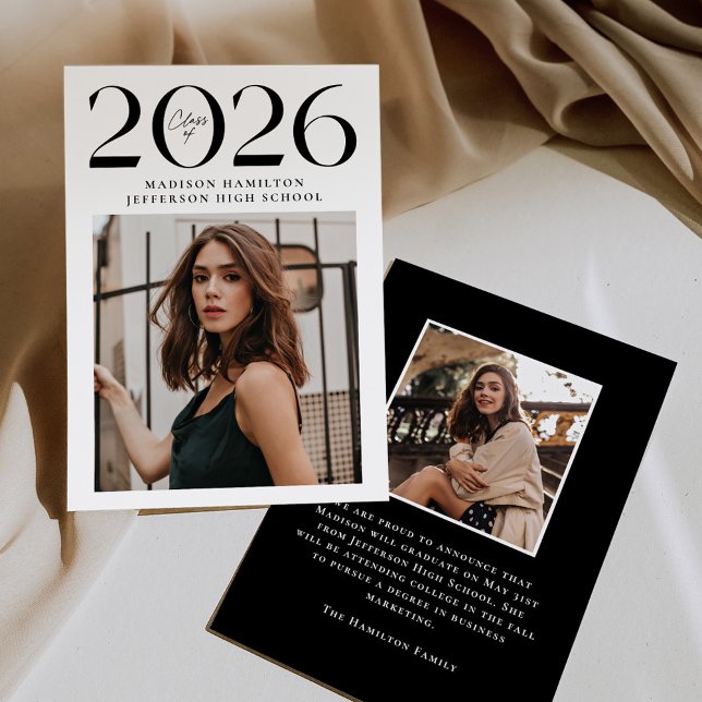 Anúncio Classe Moderna de 2025 2 Graduação de Foto (Criador carregado)