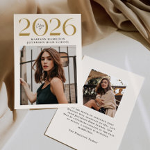 Classe Moderna de 2025 Graduação de Foto Dourada 2