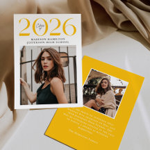 Classe Moderna de Graduação de Foto Amarelo 2 2025