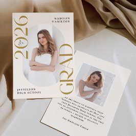 Anúncio Classe Moderna de Graduação de Foto do Dourado For