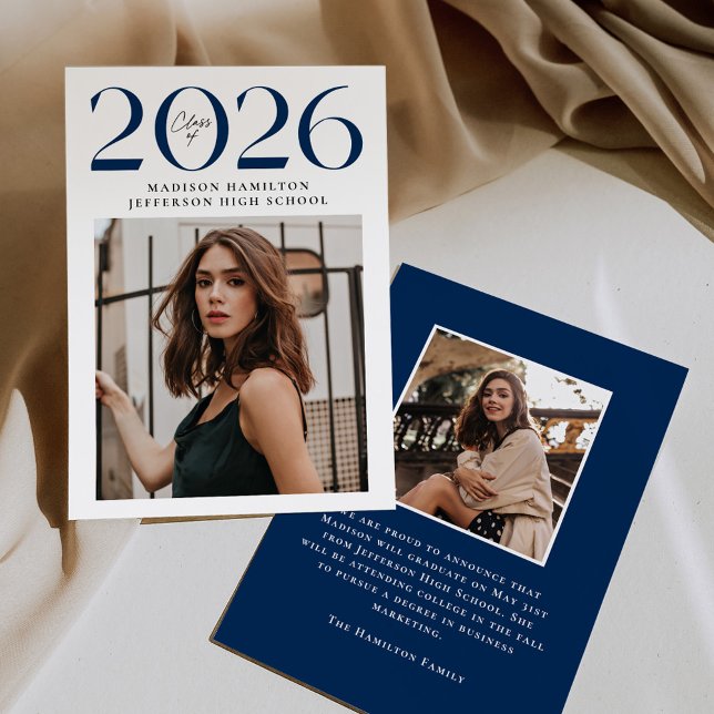 Anúncio Classe Moderna de Graduação de Foto do Marinho 2 2 (Criador carregado)