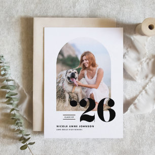 Anúncio Classe Preta de Graduação de Foto em Arch 2025