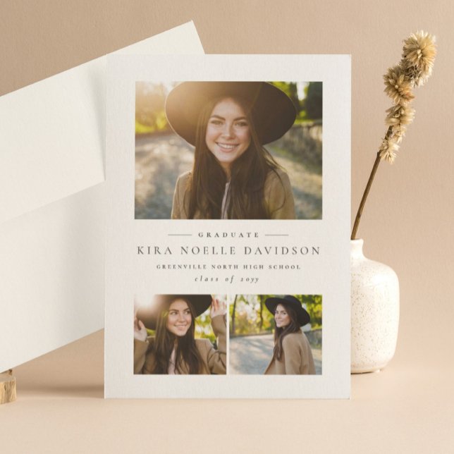 Anúncio clássico de graduação de colagem de fotos (Criador carregado)