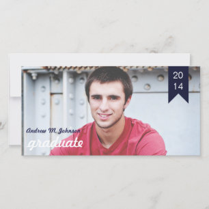 Anúncio clássico de graduação em azul de Marin