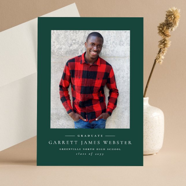 Anúncio clássico de graduação verde simples (Criador carregado)