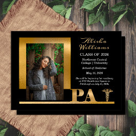 Anúncio Clássico Elegante Dourado PA Caduceus 1 Foto Forma