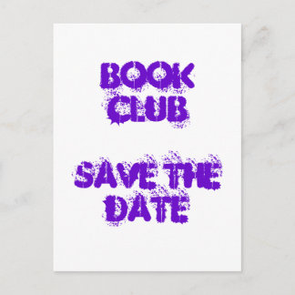 Anúncio Clube de Livro - Salvar a data - Cartão postal