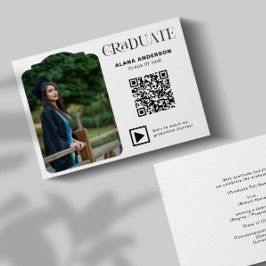 Anúncio Código QR de Foto de Formatura Moderna Minimal Arc