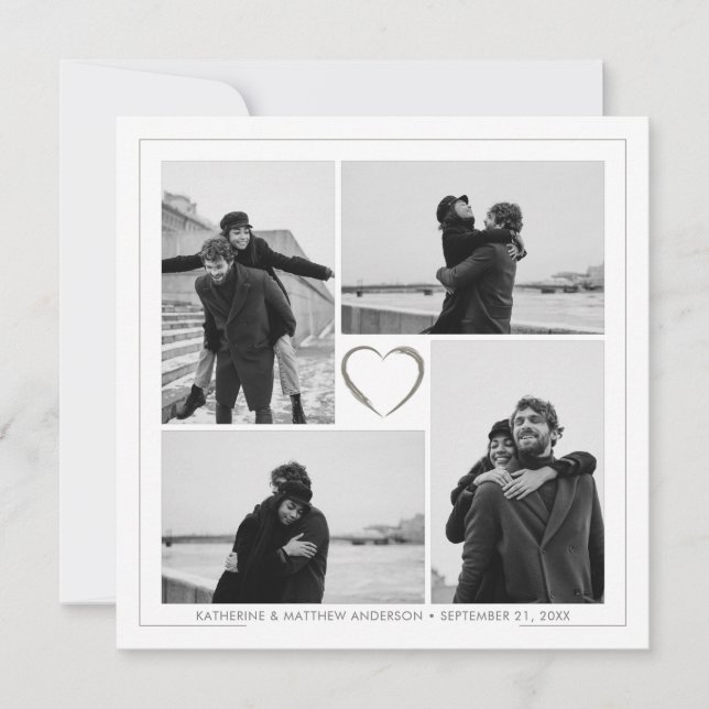 Anúncio Colagem de 4 Fotos de Aniversário de Casamento Nom (Frente)