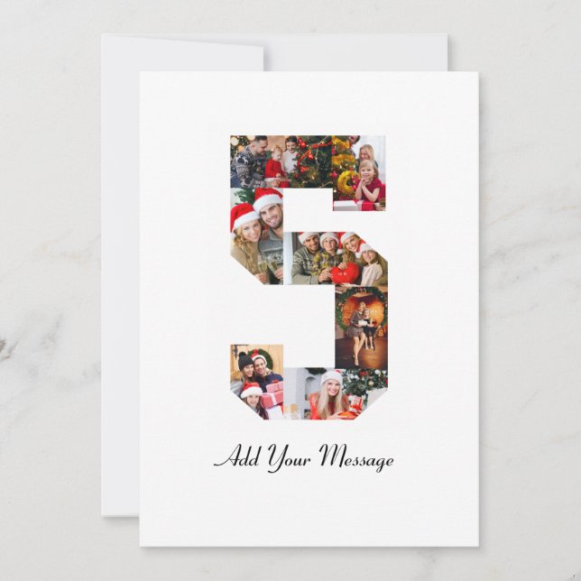 Anúncio Colagem de Foto Número 5 Preto e Branco (Frente)