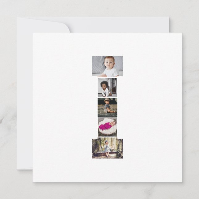 Anúncio Colagem de Fotografias com design Carta I (Frente)