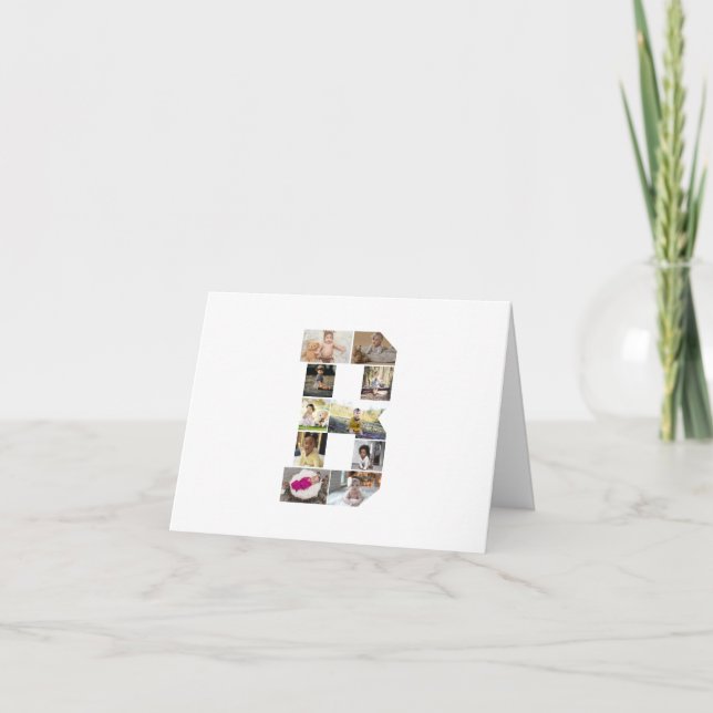 Anúncio Colagem de Fotografias com design Letra B (Frente)