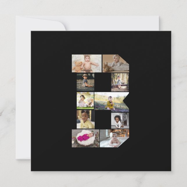 Anúncio Colagem de Fotografias com design Letra B (Frente)