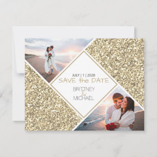 Anúncio Colagem de Fotografias com Glitter Dourado
