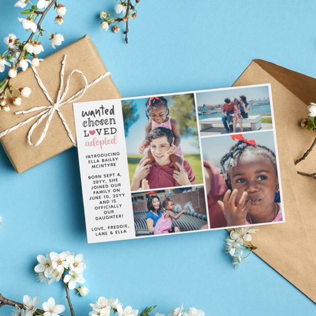 Anúncio Colagem de Fotografias Rosa, Adorável E Escolhida (Criador carregado)