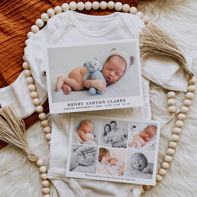 Anúncio Colagem de Fotos de Bebê Menino Simplesmente Elega (Criador carregado)