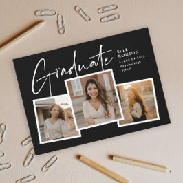 Anúncio Colagem de Fotos de Graduação com Letra Moderna Fo