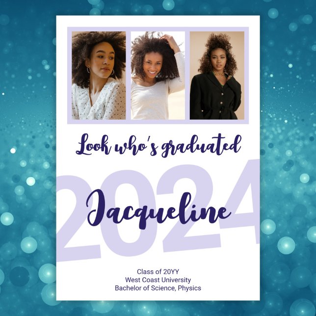 Anúncio Colagem de Fotos de Script Puro de Graduação Moder (Criador carregado)