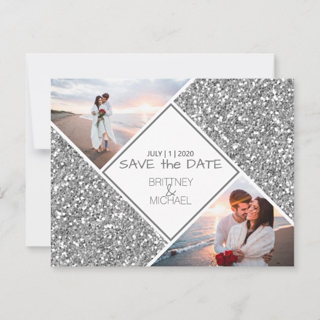 Anúncio Colagem de Fotos de Silver Glitter (Frente)