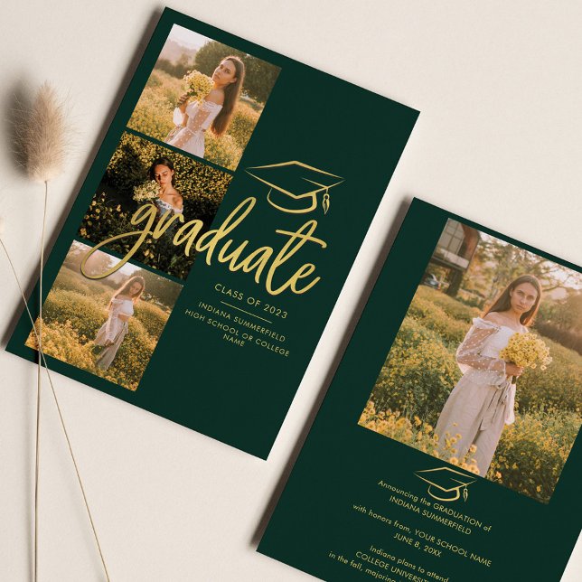 Anúncio Colagem de Fotos do Formando Verde 2025 (Criador carregado)