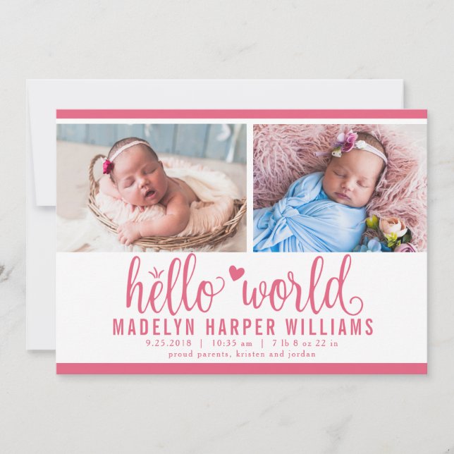 Anúncio Colagem de Fotos do Mundo Moderno Berry Pink (Frente)