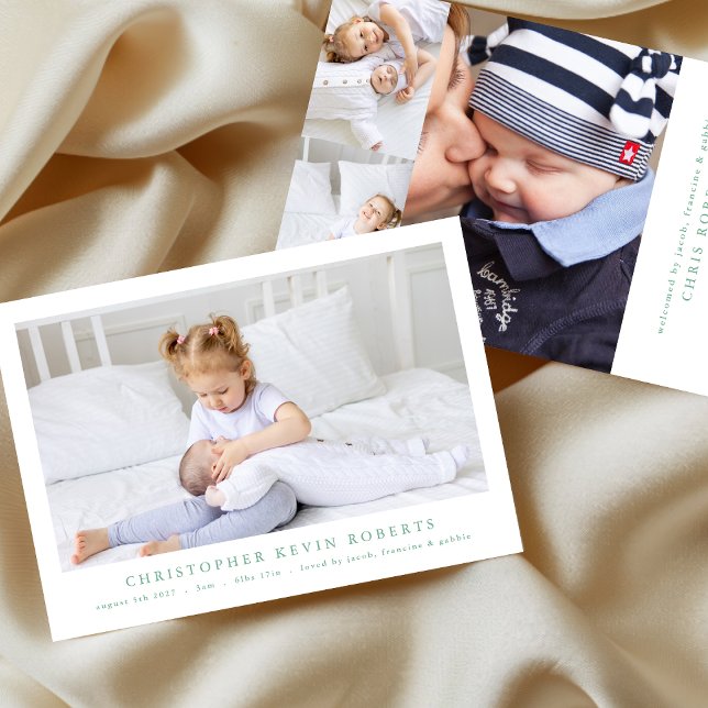 Anúncio colagem de fotos mínima simples nascimento moderno (Criador carregado)