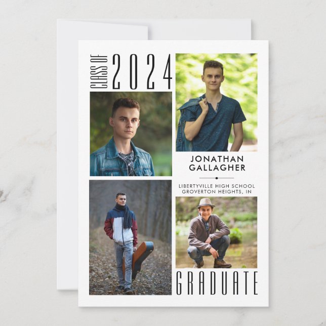 Anúncio Colagem de Fotos Moderna de Graduação (Frente)
