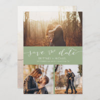 Colagem de Fotos Moderna Manuscrita, Sage Green