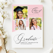 Colagem de Fotos Moderno Rosa Suave para Formatura