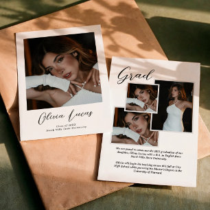 Anúncio Colagem de Fotos Moderno Script Graduação