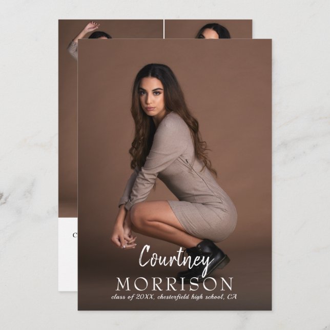 Anúncio Colagem de Fotos Nome Personalizado Graduação de S (Frente/Verso)