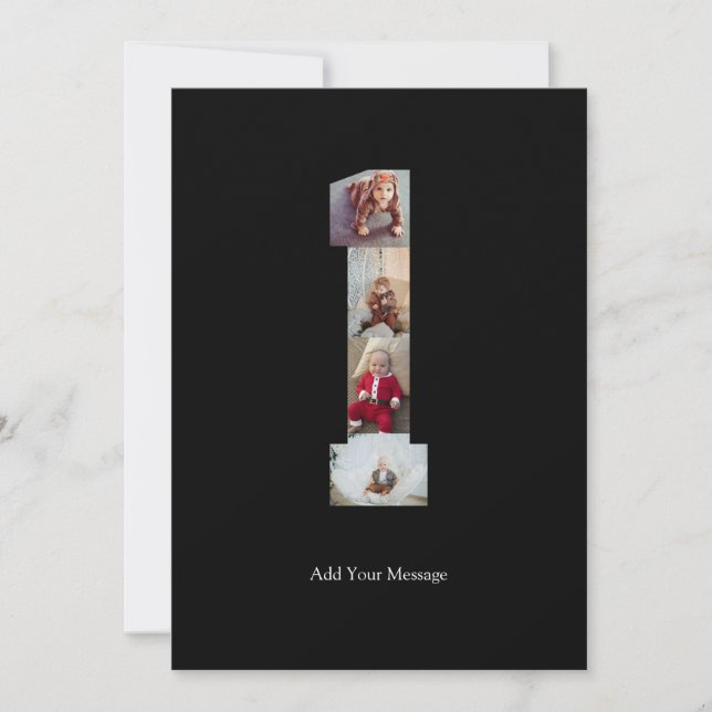 Anúncio Colagem de Fotos Número 1 em Preto e Branco (Frente)