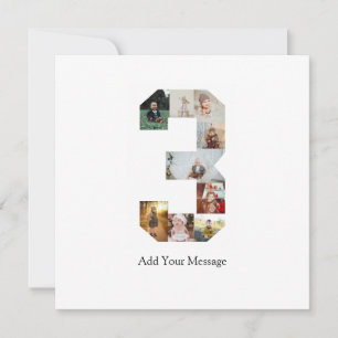 Anúncio Colagem de Fotos Número 3 Preto e Branco