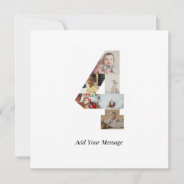 Anúncio Colagem de Fotos Número 4 Preto e Branco