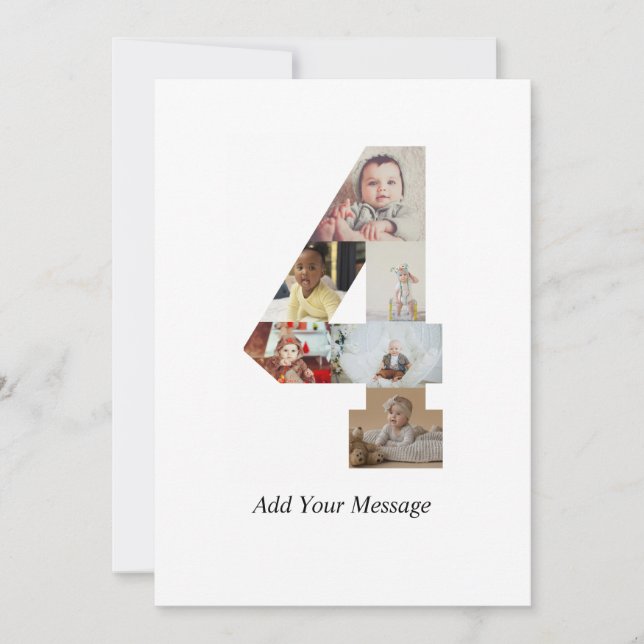 Anúncio Colagem de Fotos Número 4 Preto e Branco (Frente)