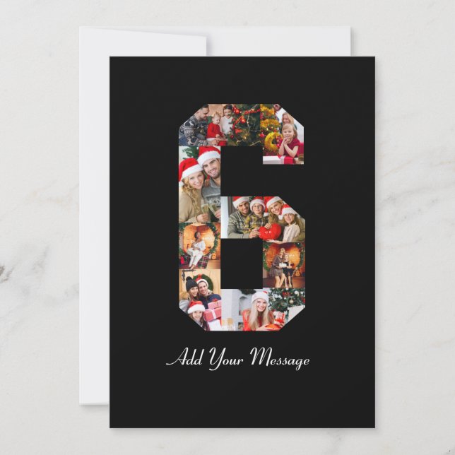 Anúncio Colagem de Fotos Número 6 Preto e Branco (Frente)