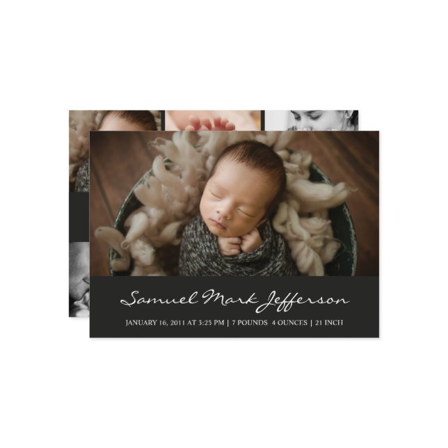 Anúncio Colagem fotográfica, recém-nascido bebê recém-nasc (Frente/Verso In Situ)