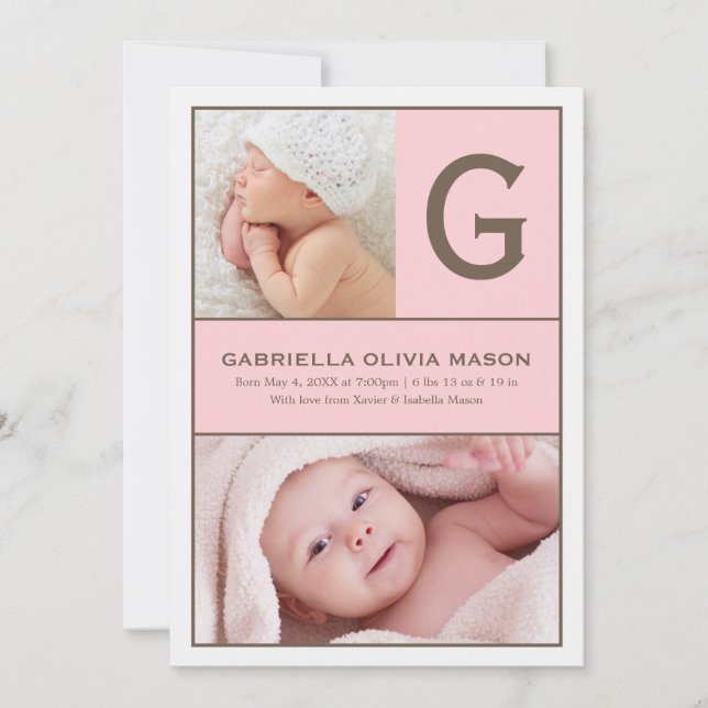 Anúncio Colagem inicial | Cor de Rosa (Frente)