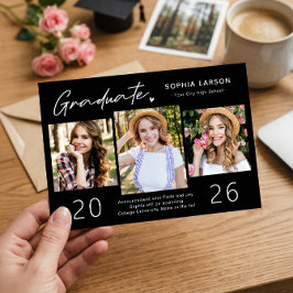 Anúncio Colagem Moderna Preta e Branca de 3 Fotos de Gradu