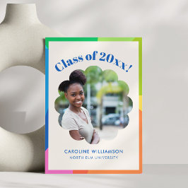 Anúncio Colorful Class 2026 Flower Frame Photo Graduation