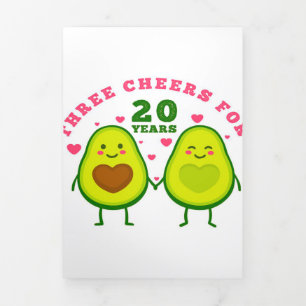 Anúncio Com Dobra Tripla 20 anos de aniversário de casamento   presente do 