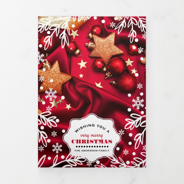 Anúncio Com Dobra Tripla Boas Festas. Multi Foto Férias (Cobrir)