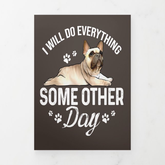 Anúncio Com Dobra Tripla Cão-Grande Francês Cão-Grande Pet Dona Mulheres (Cobrir)