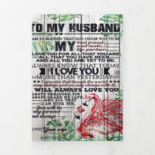 Anúncio Com Dobra Tripla Carta perfeita personalizada   Carta ao meu marido