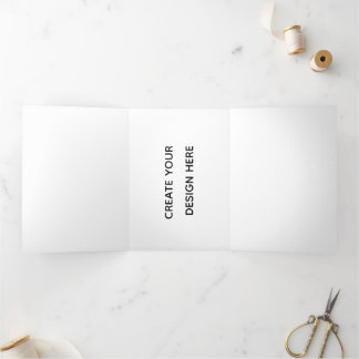 Anúncio Com Dobra Tripla Crie seu design aqui adicione seu logotipo de text
